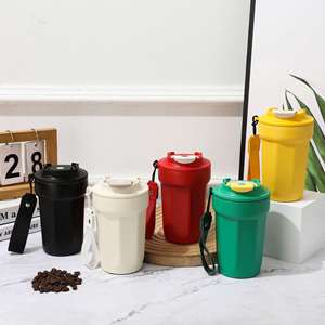Mug en acier inoxydable 316, tasse de voyage isotherme avec poignée, gobelet à café portable pour le bureau et la maison - Product Image 5