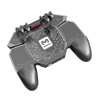 Manette de jeu sans fil MEMO DL88 à six boutons avec support pour téléphone, ABS + métal noir, pour mobiles iOS et Android