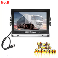 Monitor Mobil IPS 7 Inci AHD CVBS Layar 500cd untuk Kaca Depan/Dasbor, Layar Video untuk DVR Mobil, Truk, Bus