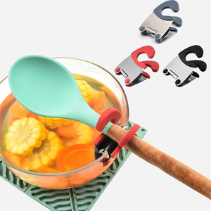 Soporte para Ollas Zenidoo Ecológico de Plástico y Acero Inoxidable con Agarre Antideslizante y Antiescaldaduras, con Clip para Olla y Abrazadera para Cuchara - Product Image 5