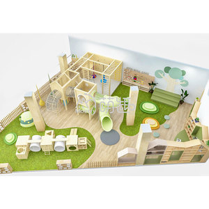 Moetry Forest Themed Indoor Playground Equipment Estructura de juego de espuma de madera <span class=keywords><strong>para</strong></span> niños Play Cafe Restaurant Montessori School-Eco - Product Image 6