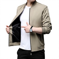 Nouvelle Collection Printemps 2026 – Blouson Bomber Décontracté et Tendance pour Homme d'Âge Moyen, Coupe Ample, Col Montant, Fermeture Éclair Frontale, Style Minimaliste