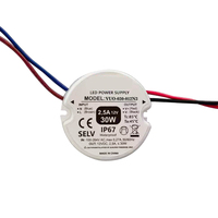 Transformateur LED étanche de classe 2 18W 20W 25W 30W 12VDC 2.5A, alimentation pour LED 110V 240V vers 12V 24V pour bande lumineuse