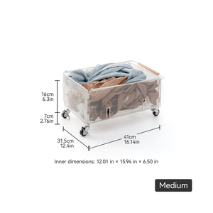 Panier à <span class=keywords><strong>linge</strong></span> pliable à roulettes, panier à vêtements mobile en acier au carbone avec roues pour le rangement de la salle de bain et de la chambre, blanc - Product Image 6