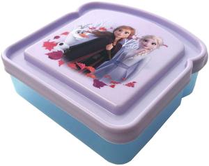 Frozen Tin Lunch Box- Elsa and Anna with 2 Sandwich Containers and Toast Stamp