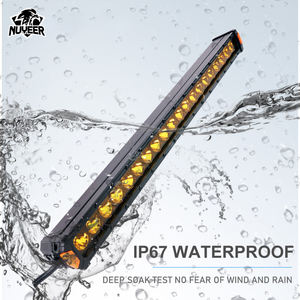 Barra Led Todoterreno 22'' 32'' 42'' 52 Pulgadas Fila Única Blanco y <span class=keywords><strong>Amarillo</strong></span> 12v 24v Lámpara de Conducción para Camión Off-Road 4x4 - Product Image 3