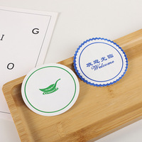 Sous-verre en carton absorbant en papier personnalisé sous-verre rond en papier d'impression pour boissons sous-verre jetable d'hôtel