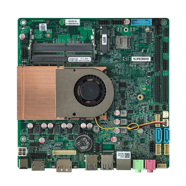 2026 ELSKY 4K Triple Display Thin Mini ITX Motherboard M.2 NVME+SATA3.0 I3/I5/I7 8th Gen 12V DC Input for Digital Signage