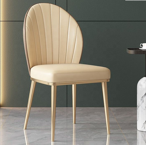 Meubles de salle à manger de luxe, dossier élégant doré, rembourrage <span class=keywords><strong>en</strong></span> cuir, chaises de salle à manger pour hôtel, <span class=keywords><strong>Restaurant</strong></span>, événement - Product Image 2