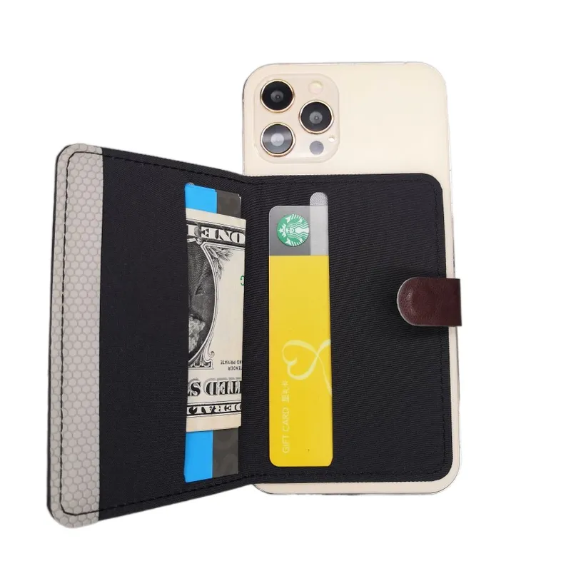 Factory Whole Sale Price Mobile Phone Card Holder Wallet Credit Card Size With Adhesive On Back Of Cellphones