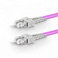 Kabel Patch serat optik OM4 Multimode dupleks 2.0mm SC/UPC ke SC/UPC