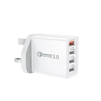 Meilleur adaptateur de voyage 33W 4USB PD QC3.0 Chargeur rapide avec technologie GaN Certifié KC Chargeur rapide de bureau