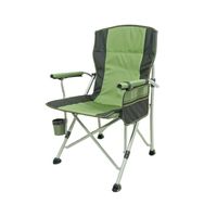 Chaise pliante rectangulaire en métal confortable pour l'extérieur, moderne, ultralégère, portable, sans installation, avec porte-gobelet et sac de rangement