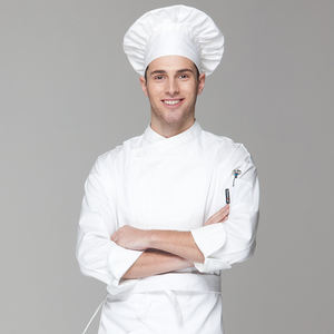 CHECKEDOUT RTS Fashion French Chef Coat Uniform Hotel Restaurant Baking Cake Shop Kitchen Work Clothes - Product Image 3