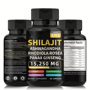Cápsulas de Shilajit Puro del Himalaya, Nuevo Suplemento Energético con Ashwagandha y Ginseng, Extracto <span class=keywords><strong>Herbal</strong></span> en Polvo para el Cuidado de la Salud, a Granel - Product Image 2