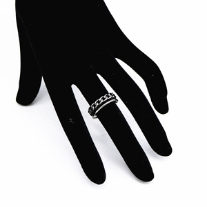 yunnique Twisted <b>Titanium</b> Steel <b>Ring</b> Geometric Shape Metal Retro Gift Jewelry - Product Image 5