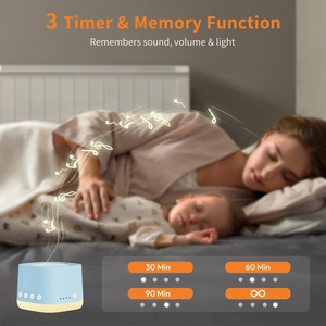 Sleep Therapy Sound Machine with Amber Breathing <b>Light</b>,<b>Timer</b> Memory Function for Baby Adult Travel Office Noise Blocking (Blue) - Product Image 4