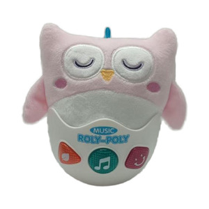 Jouet de hibou <span class=keywords><strong>animal</strong></span> apaisant réconfortant en <span class=keywords><strong>peluche</strong></span> ultra-douce confortable et populaire pour les nouveau-nés et les tout-petits avec lumière et musique - Product Image 1