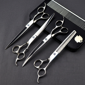 Kit de coiffure professionnel pour barbier, 5 pièces, acier inoxydable 440C, lame tranchante, manche droit moyen long, outils de salon de coiffure - Product Image 3