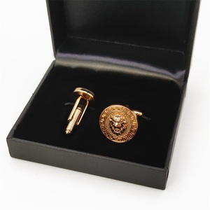 高級カスタムロゴメンズスーツシャツカフリンクスゴールドブラックシルバーメタルスタッズボタンカフスリンクセット結婚記念日 - Product Image 6