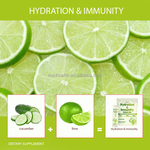 <b>Hydration</b> and Immunity Drink Mix <b>Powder</b> Cucumber Lime Flavor Dietary Supplement Sugar Free & Caffeine Free for Adults - Product Image 2