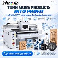 Printer UV Flatbed Industri 6090 60x90cm 1-3 Print Head Sirkulasi Tinta Putih untuk Akrilik Kaca Kayu Botol