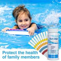 Bandelettes de test 6 en 1 pour piscine et spa, 50 ou 100 bandelettes, test de qualité de l'eau pour piscine