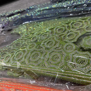 Collier brodé africain pour robe de mariée nigériane, décoration de couture, matériel DIY, accessoire de col doré - Product Image 1