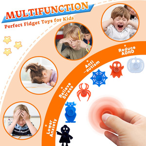 Mini Fidget Spinners Araignée Portable d'Halloween en TPR, Jouet Sensoriel Anti-Stress Amusant pour le Divertissement, Marque Muen Modèle <span class=keywords><strong>MN</strong></span>-0592 Garçons Filles - Product Image 3