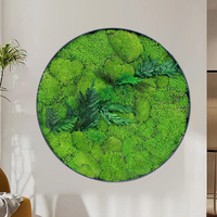 Vente en gros de panneaux muraux en mousse personnalisables Décoration de la véritable mousse préservée Cadre d'art mural en mousse verte naturelle