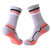 Chaussettes de sport rembourrées avec logo personnalisé, impression en laine mérinos, chaussettes hautes pour la randonnée, le ski, la course à pied pour hommes et femmes