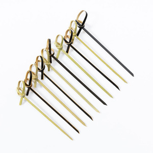 Nuovi spiedini di nodo di bambù stuzzicadenti 12cm per la decorazione-frutta e torta e spiedino per <span class=keywords><strong>Pizza</strong></span> - Product Image 5