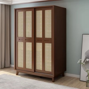 Armario de Almacenamiento de Ratán y Madera Maciza de Alta Calidad, Muebles de Dormitorio - Product Image 6