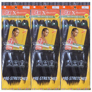 Extensiones <span class=keywords><strong>de</strong></span> Cabello Sintético Preestirado <span class=keywords><strong>de</strong></span> Baja Temperatura 4X <span class=keywords><strong>de</strong></span> African Collection, Paquetes <span class=keywords><strong>de</strong></span> Cabello <span class=keywords><strong>para</strong></span> Trenzar, <span class=keywords><strong>Precio</strong></span> al por Mayor - Product Image 1