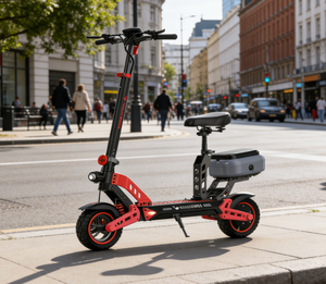 Patinete Eléctrico T4B-n Plegable con Conexión Bluetooth, Llantas de 10 Pulgadas, Amortiguación de Doble Rueda, Asiento y <span class=keywords><strong>Caja</strong></span> de Almacenamiento Trasera - Product Image 2