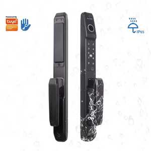 <span class=keywords><strong>Serrure</strong></span> de <span class=keywords><strong>porte</strong></span> intelligente en aluminium noir à pont thermique brisé, étanche, avec application TUYA TTlock, empreinte digitale et mot de passe, pour <span class=keywords><strong>porte</strong></span> <span class=keywords><strong>coulissante</strong></span> en verre - Product Image 1