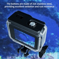 Carcasa Impermeable de 50 Metros para GoPro Hero 9 10 11 12 13 Negra, Carcasa Protectora para Buceo Subacuático con Botón de Acero Inoxidable 316