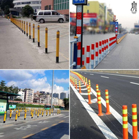 Poteau de signalisation de stationnement réfléchissant en plastique flexible à rebond, équipement de sécurité routière, vente chaude