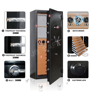 Grande armoire de luxe, serrure à <span class=keywords><strong>empreinte</strong></span> digitale cachée, coffre-fort, boîte automatique de remontoir de montre, coffre-fort antivol <span class=keywords><strong>pour</strong></span> tiroir à bijoux - Product Image 4