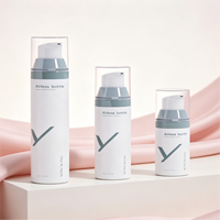 Flacon pompe cosmétique mat en plastique PP sans air 30ml 50ml 75ml pour soins de la peau et crème solaire, personnalisable avec logo