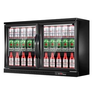 Réfrigérateur de présentation de boissons commercial avec éclairage LED tricolore, vitrine attrayante pour bières, idéal pour les bars et salons de thé - Product Image 1