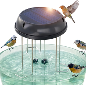 Bain d'oiseaux solaire à bulles : avec panneau 5V 0.5W, agitateur d'eau silencieux pour bassins de jardin, comprend un support et des pieds - Product Image 1