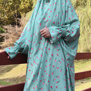 <span class=keywords><strong>Tenue</strong></span> <span class=keywords><strong>de</strong></span> <span class=keywords><strong>prière</strong></span> <span class=keywords><strong>musulmane</strong></span> pour femmes, ensemble khimar abaya imprimé, robe <span class=keywords><strong>de</strong></span> <span class=keywords><strong>prière</strong></span> islamique modeste, robe à manches longues, entièrement couvrante - Product Image 5