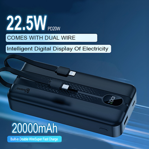Ngân hàng điện 20000mAh Li-polymer pin PD 22.5W + QC3.0 nhanh chóng sạc iPhone cho xách tay dung lượng cao kaxinsi KP-358 Đen - Product Image 4