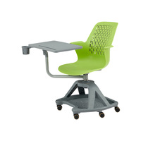 Chaise d'école à faible MOQ, chaise d'étudiant avec tablette d'écriture, chaise d'auditorium avec tablette d'écriture