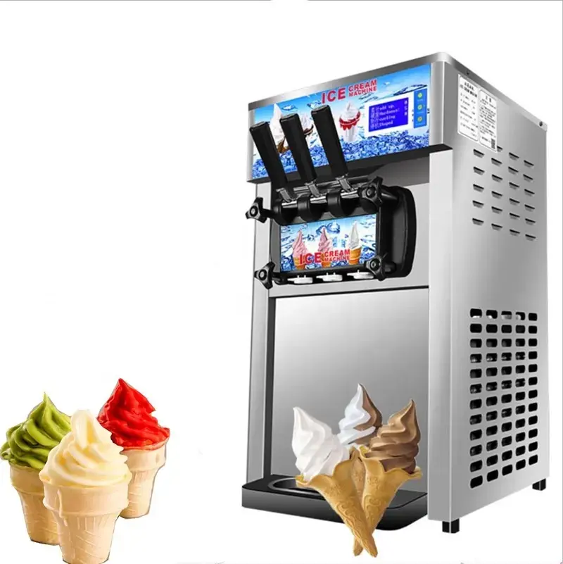 고품질 아이스크림 기계 소프트 아이스크림 만들기 기계 이탈리아 아이스크림을위한 3 가지 맛 기계