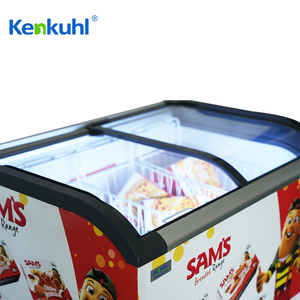 Kenkuhl ngang thương mại hai cửa Gelato Kem cửa kính hiển thị tủ đông - Product Image 1