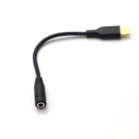 Pabrik OEM PD USB Tipe C laki-laki ke DC 3.5mm perempuan TRS adaptor Port AUX kabel Audio dengan DAC IC
