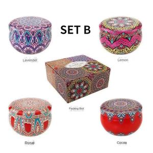 Ensemble de bougies parfumées aux huiles essentielles-Bois de santal, lavande, carillons éoliens bleus-Parfait pour la relaxation, le bain, le yoga - Product Image 5