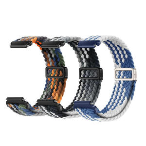<b>Braided</b> Nylon Watch Straps with Adjustable Buckle for Samsung Huawei Woven Sport Loop for Men and Women 22mm Watch Band - Product Image 1